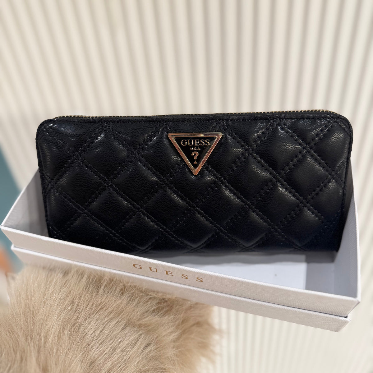 Guess QK8748146 Giully SLG Large Purse Black Fred Funk