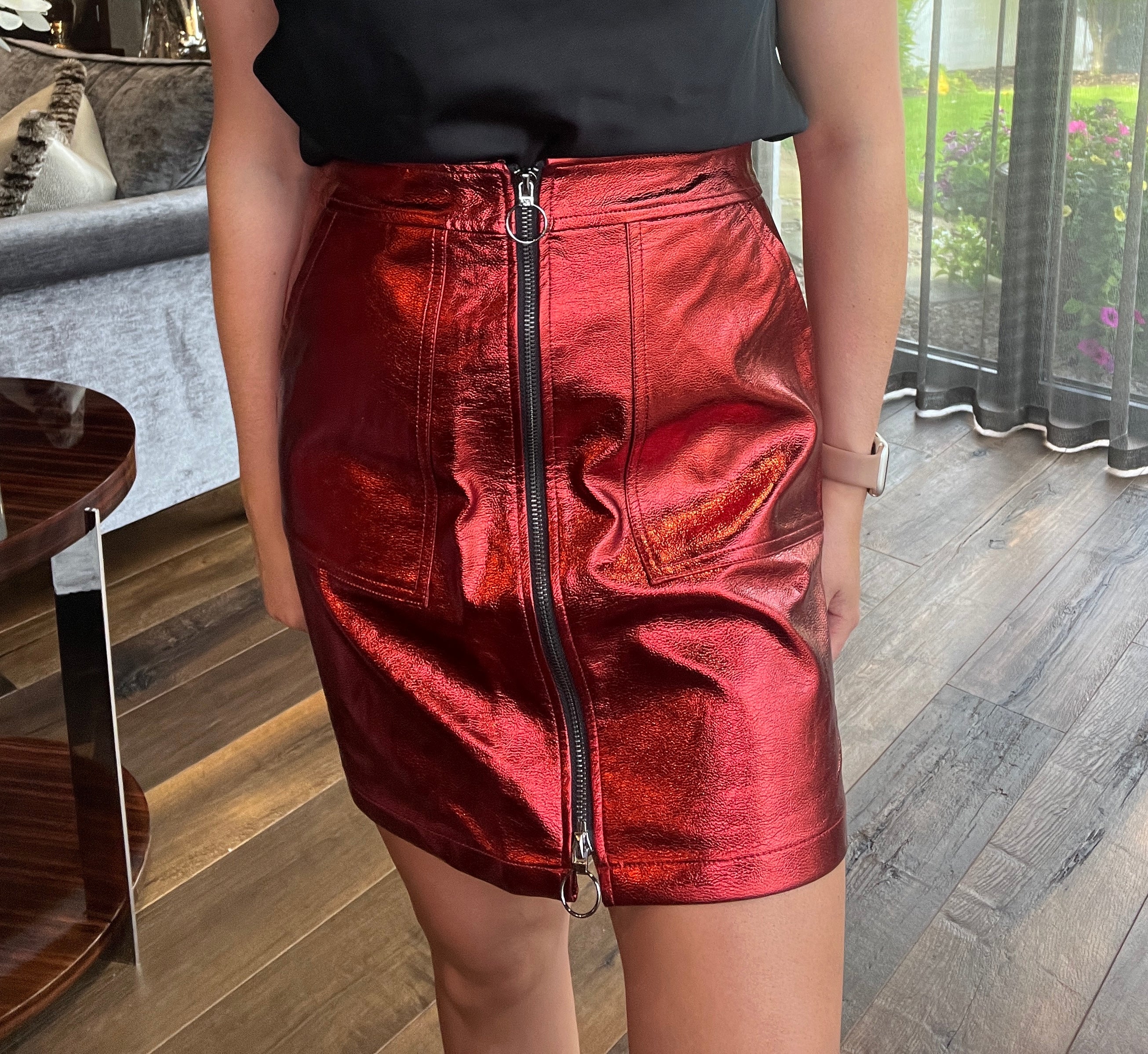 Goa Goa 6156 - Gorya Zip Front Skirt - Metal Rust – Fred Funk