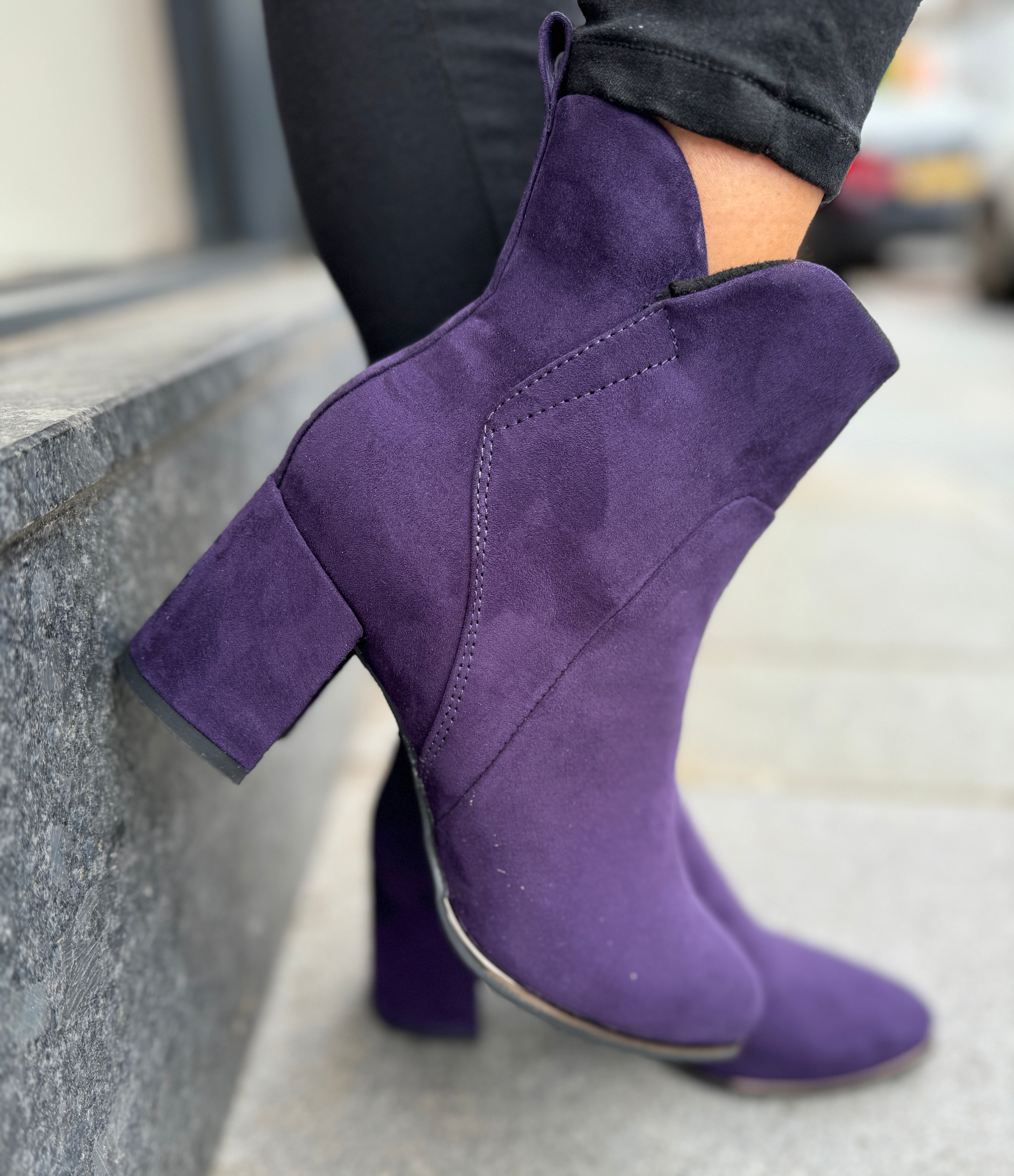 Mauve ankle boots hotsell