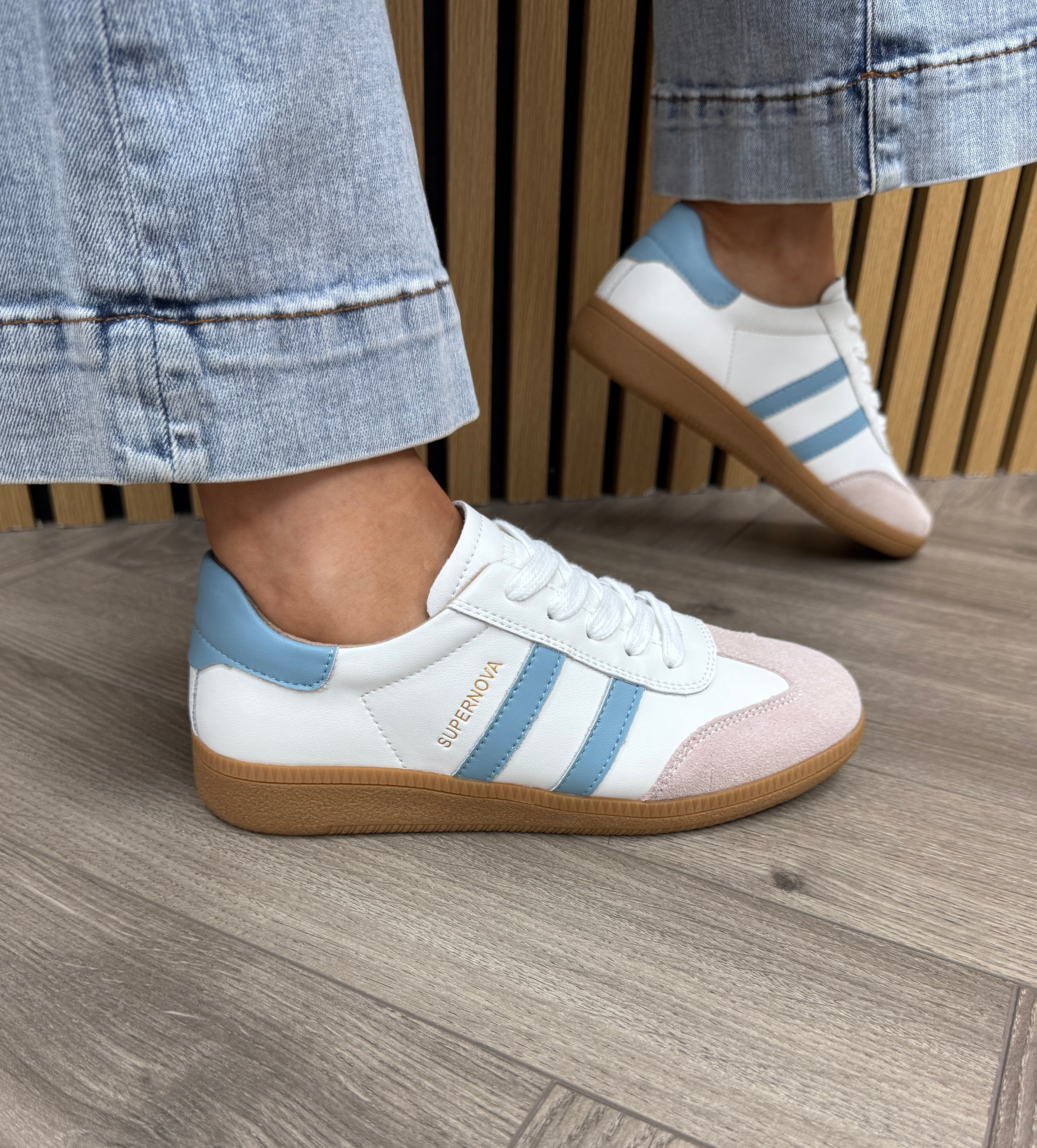Drilleys (SS26) ‘Sixty Four’ Gum Sole Trainer - Sherbet Split (DR8 ...