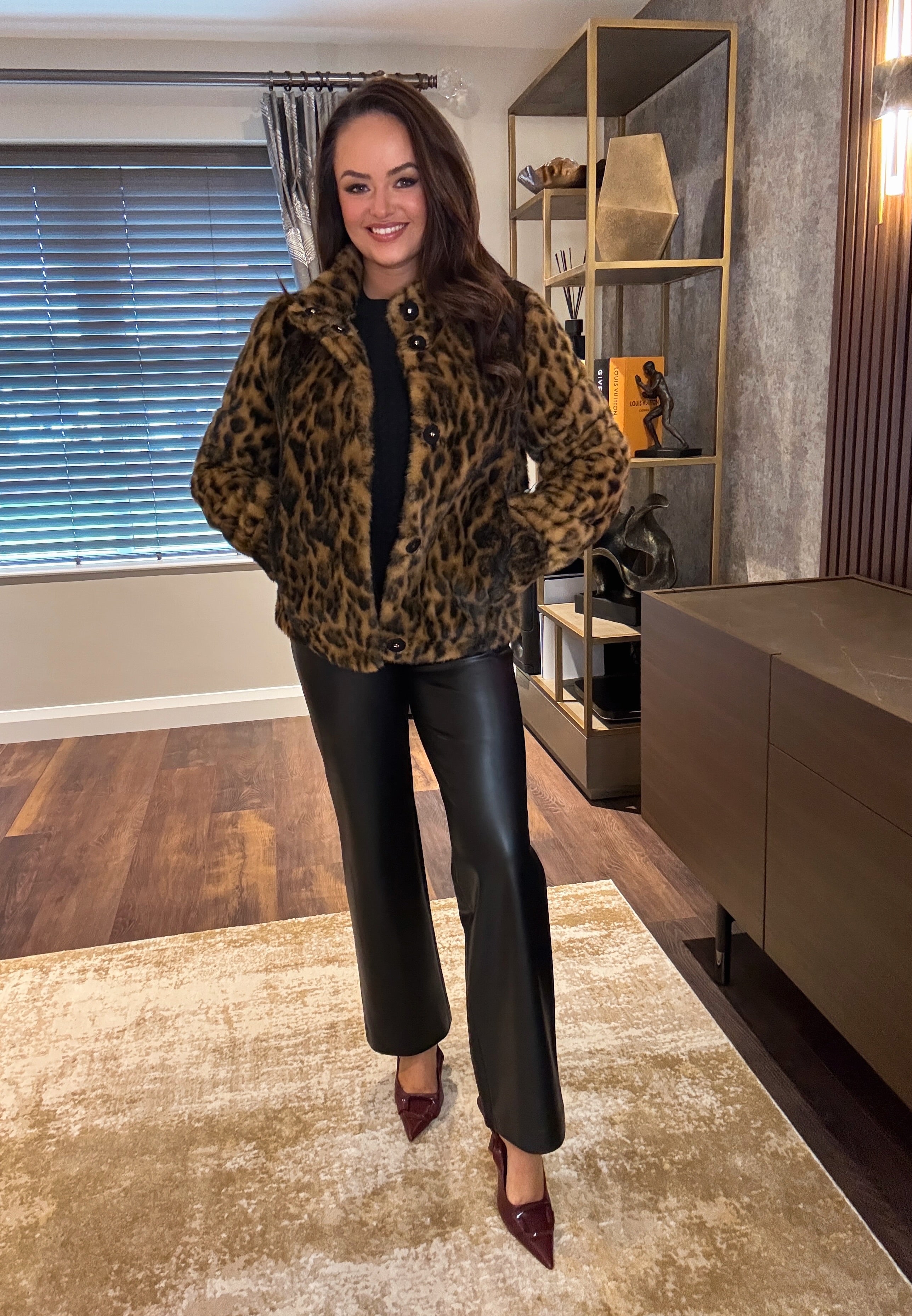 Guess W5BL65W3900 Leopard Faux Fur Jacket - P340 (GC55) – Fred Funk