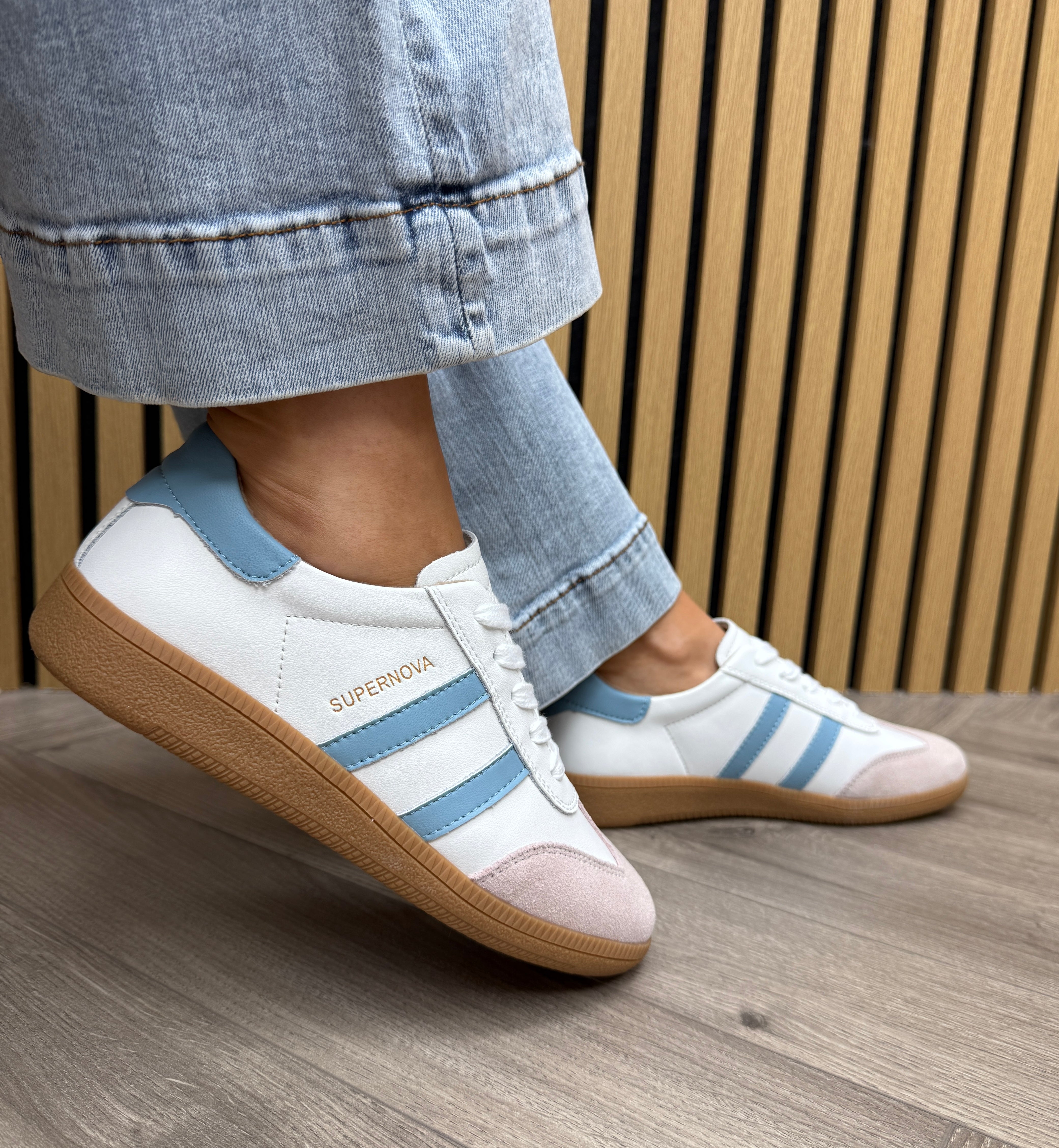 Drilleys (SS26) ‘Sixty Four’ Gum Sole Trainer - Sherbet Split (DR8 ...