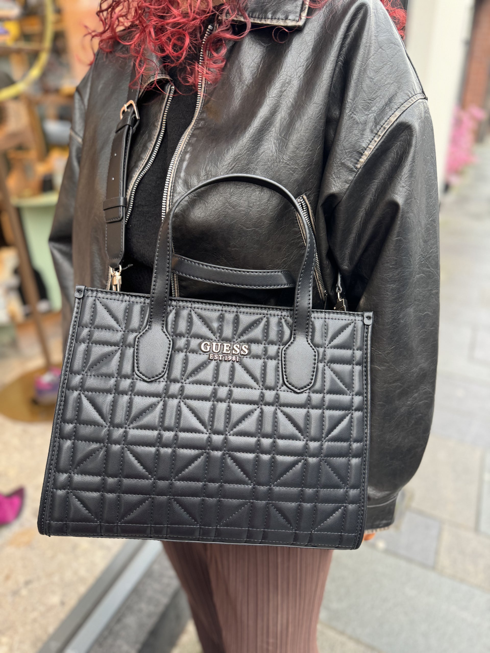 Guess quilted handbag online